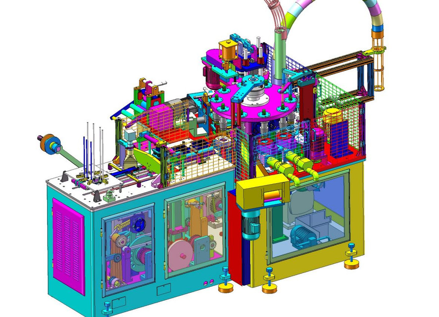 PAPER CUP MACHINE ( KARTON BARDAK MAKİNESİ ) 3D CAD Model Library