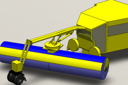 TOW5200 SNOSaw brooms in solid works assembly