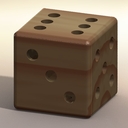 hollow wooden dice