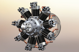 9 Cylinder Radial Engine by Roland Schwarz