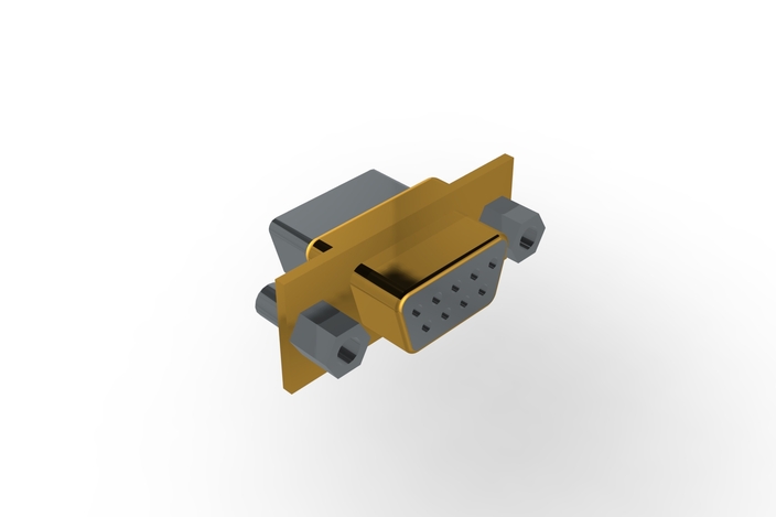 Receptacle D-Sub 9 Pin Assembly