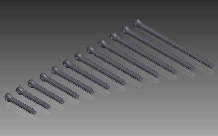 DIN 94 Split Pins (Cotter Pins). Nom. Diameter 8mm