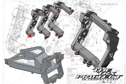 Yamaha TRX 850 aluminum bracket subframe