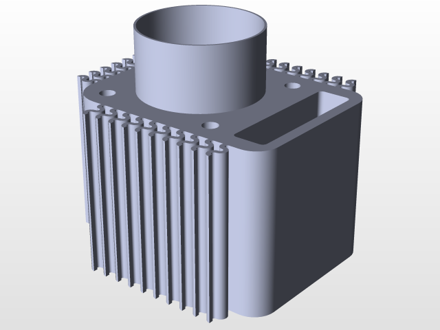 my new design of fins on cylinder block