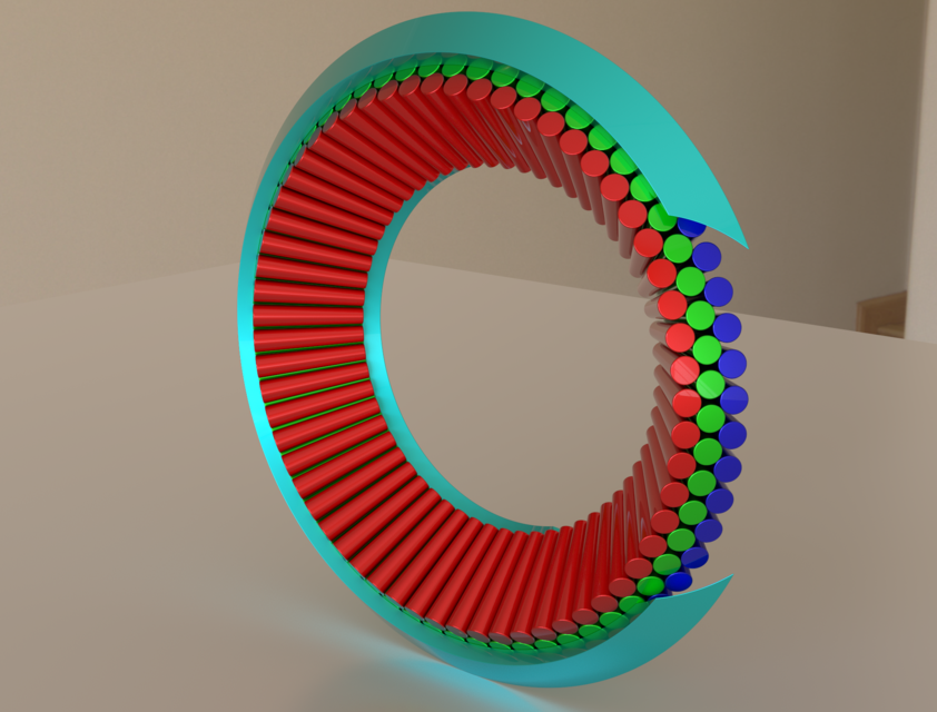 Cageless, Multilayered, Full Complement Radial-Axial Tapered Roller Bearing - design 03