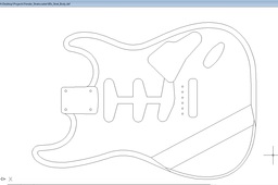 dxf file of 60s Fender Strat body