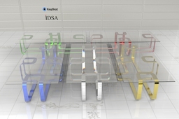 Contemporary Glass and Metal Table