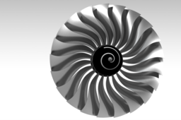high bypass turbofan front fan (10:1 ratio)