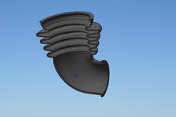 Rubber angle pipe