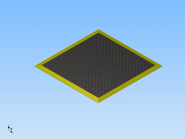 MAT, ANTI-FATIGUE, 3' X 3' X .156, POLYURETHANE FOAM/PVC