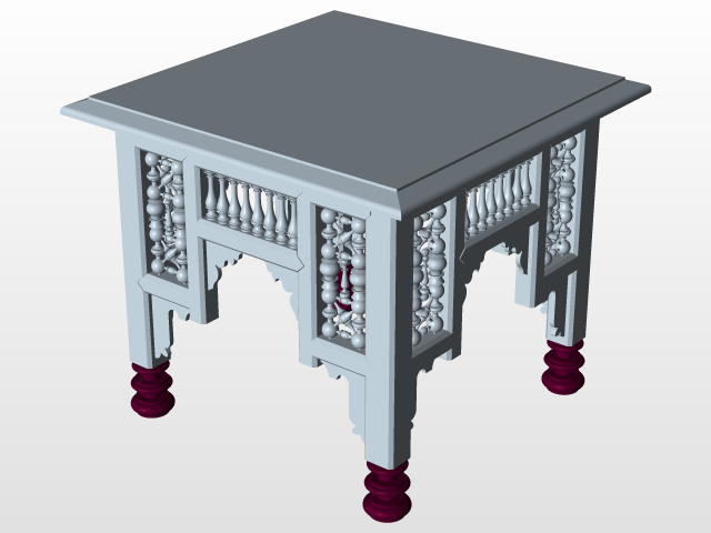 Egyptian Mashrabiya coffee table plan