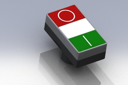 BOTÃO LIGA-DESLIGA QUADRADO (EATON-MOLLER) / SQUARE BUTTON ON-OFF (EATON-MOLLER)