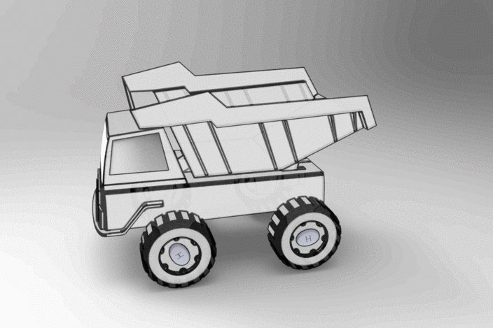 Truck (3d printable) - CATIA, STEP / IGES, SOLIDWORKS - 3D CAD model ...