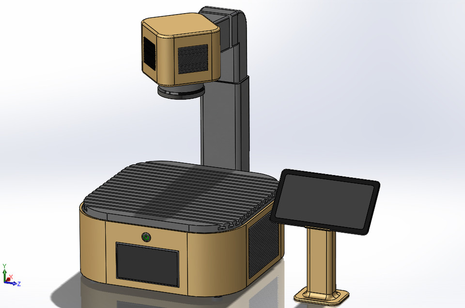 LASER MARKING MACHINE 3D CAD Model Library GrabCAD