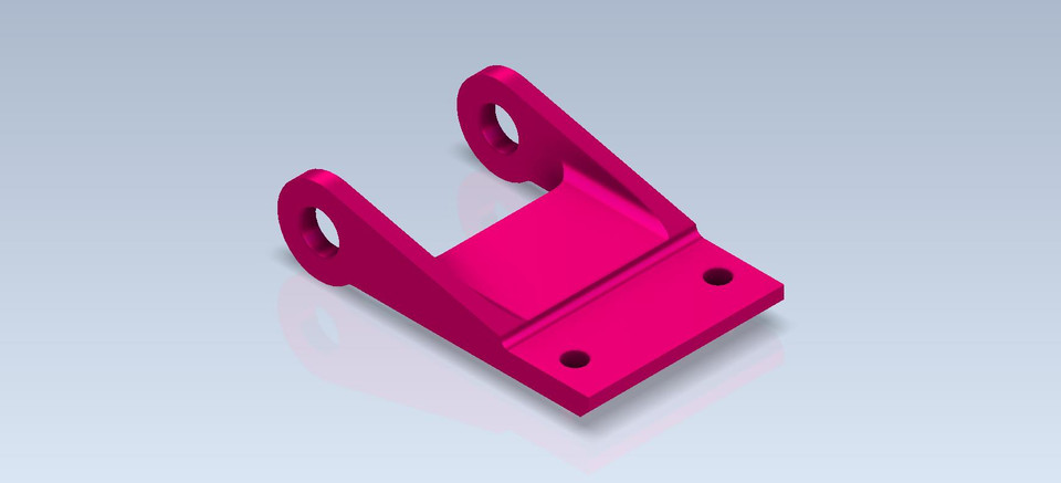 Studycadcam 3D CAD Exercise 547/ Half Hinge/ Media Bisagra/Autodesk Inventor Pro