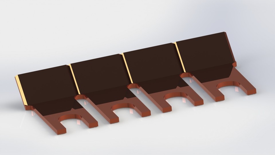TE Connectivity 514374184, .375 barrier strip jumper 3D CAD Model Library GrabCAD