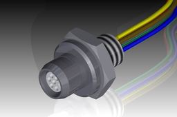 Male Break Away Nano Circular Panel Mount Connector - Omnetics BANP Option PP
