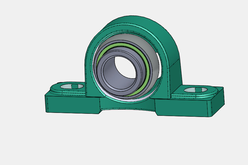 Pillow Block Bearing 3D CAD Model Library GrabCAD
