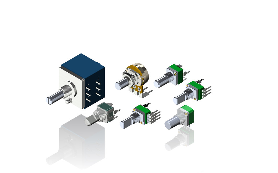 ALPHA & ALPS Potentiometer 3D CAD Model Library GrabCAD