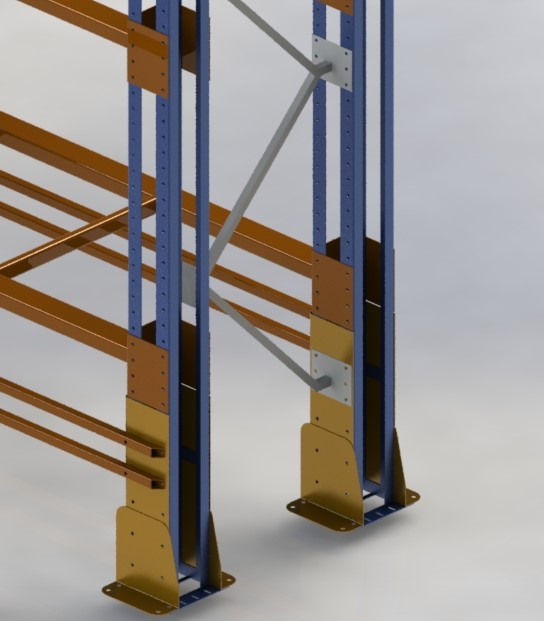 adjustable pallet racking 3D CAD Model Library GrabCAD