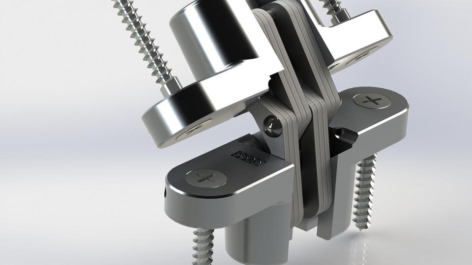 Invisible hinge 3D CAD Model Library GrabCAD