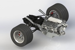 Middle engine racing V8 atmospheric