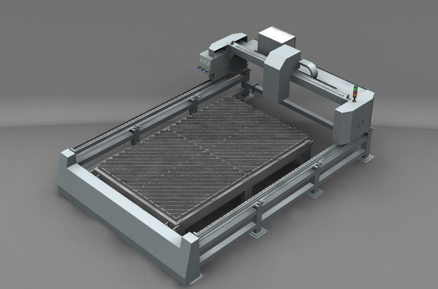 CNC PLASMA /GAS CUTTING MACHINE 3D CAD Model Library GrabCAD