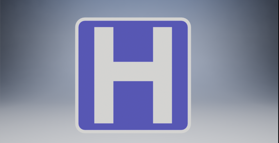 Hospital D9-2 Road Sign