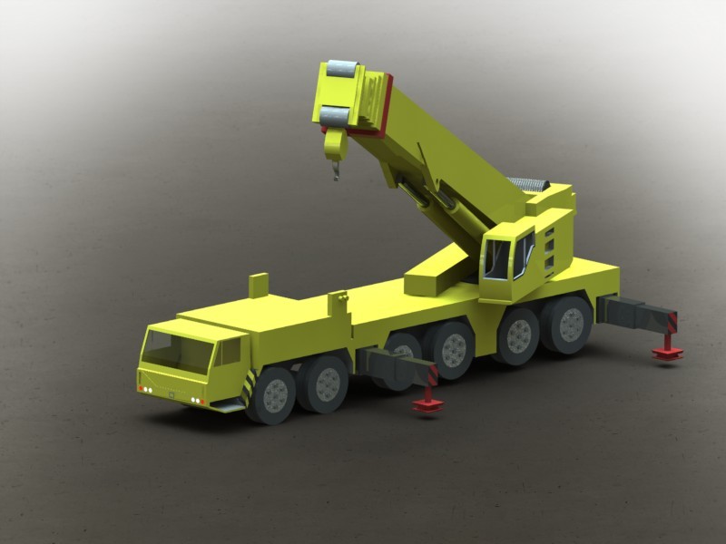 Liebherr Mobile Crane LTM 1250 3D CAD Model Library GrabCAD