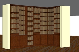 Extra capacity bookcase