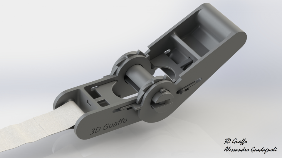 Functional Ratchet Strap 3D Print 3D CAD Model Library GrabCAD