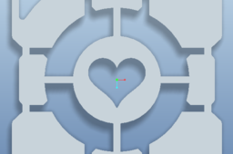 Companion Cube 2D Keychain