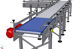 Belt to roller conveyor - rejection table