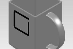 Square-shaped cup