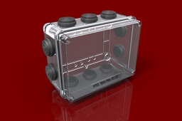 Коробка распаечная КМ 41242 IP55 RAL7035 (10 вводов)
