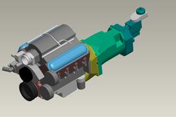 LS3/T56 engine and transmission model