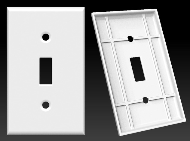 3d printable light switch plate stl 3d cad model grabcad