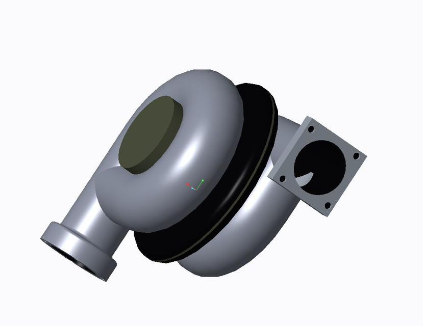Turbocharger Casing 3D CAD Model Library GrabCAD