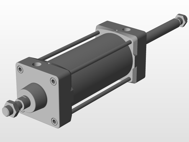 Double-acting ISO 15552 pneumatic cylinder