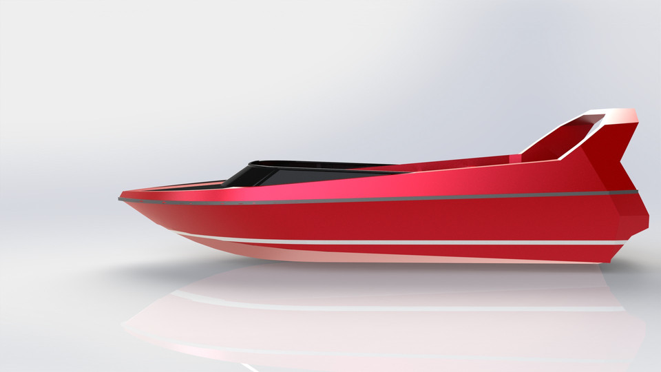 TOUR JET BOAT 3D CAD Model Library GrabCAD