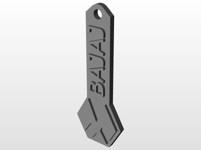 bajaj logo key chain 3d cad model library grabcad bajaj logo key chain 3d cad model