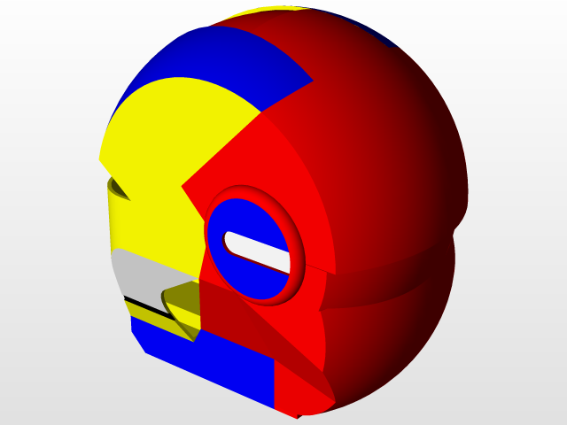 Iron man blue helmet 