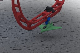 JET track w. rubber band launcher and mounts