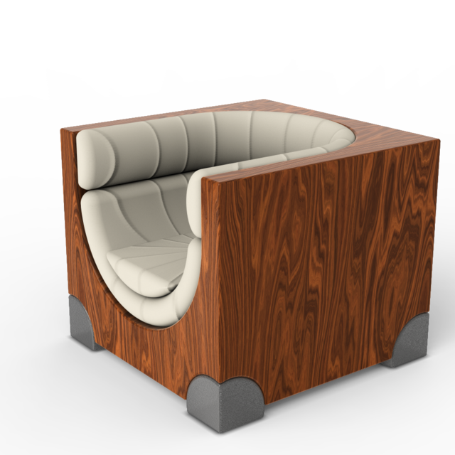 Armchair "LiveInCube". Own design.