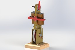 Twin cylinder steam engine