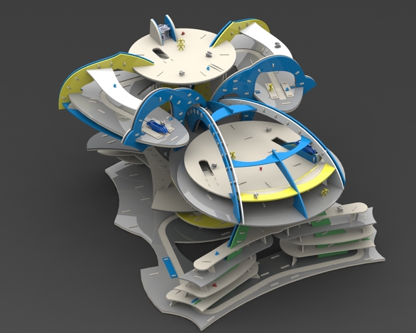 Construction toy 3D puzzle - Alien city