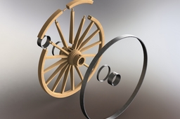 Conestoga Wagon-Rear wheel