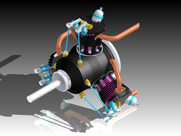 Radial Nitro Engine