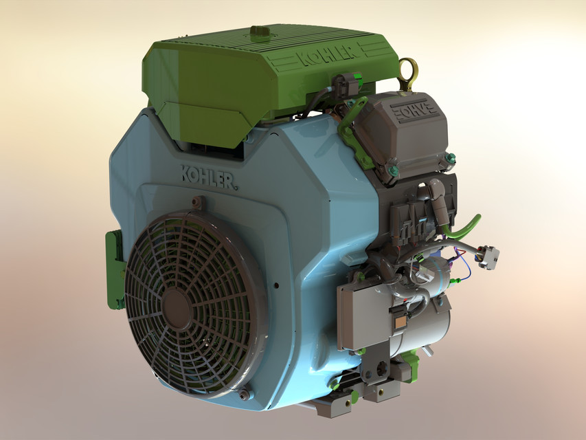 Kohler Engine 3D CAD Model Library GrabCAD