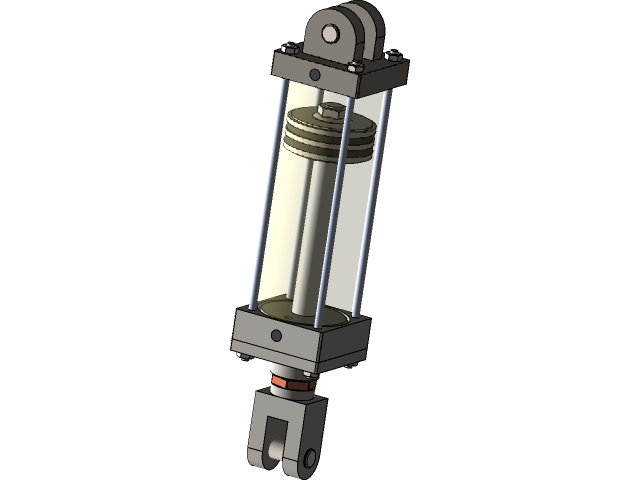 A hydraulic piston in a cylinder
